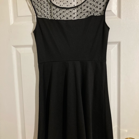 Sheer Polka Dot Top Drop Waist Dress - Picture 4 of 5